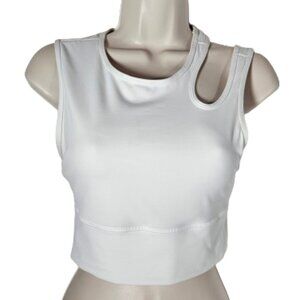Lululemon Mastered Motion White Cropped Tank Women's size 4